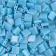 Abalorios Miyuki tila 5x5mm - Opaque turquoise blue matted ab TL-413FR